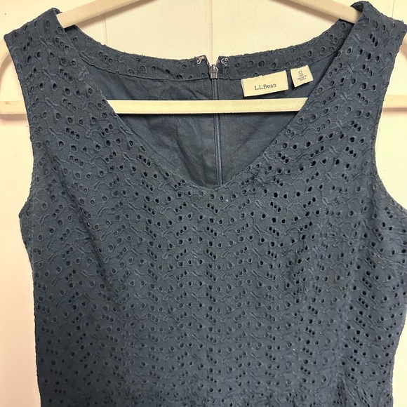 NWT - LL Bean Navy Blue Dress- size 12 - Picture 2 of 2